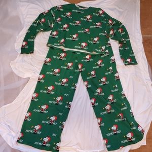 American eagle Snoopy Christmas pajamas set size large